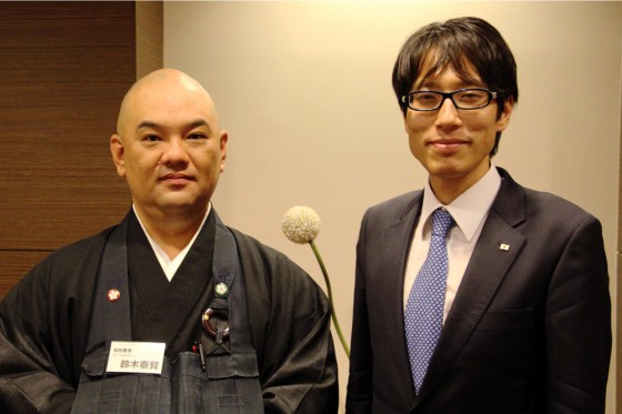 竹田恒泰氏と秋田会長・鈴木泰賢 